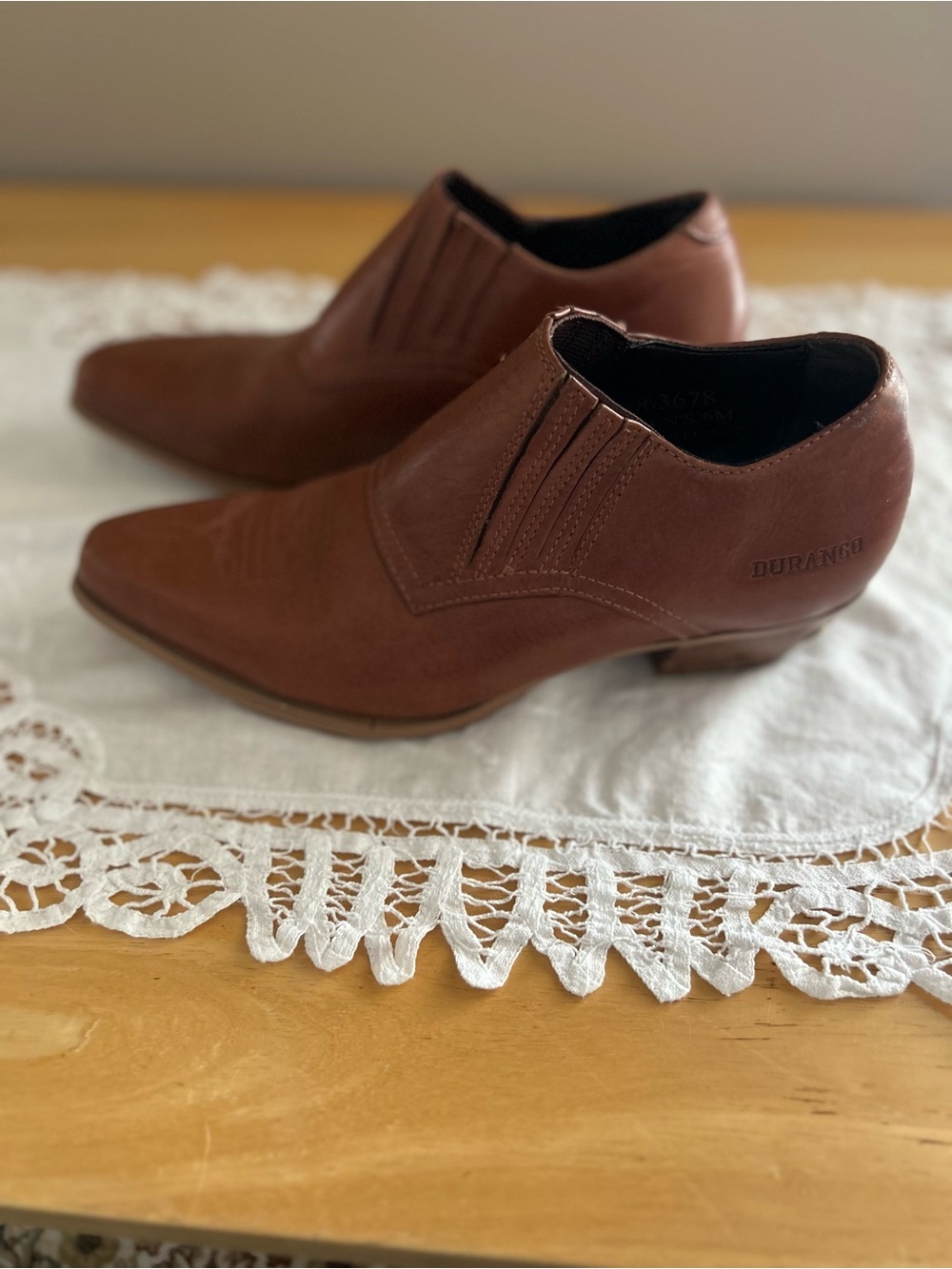 Durango Brown Western Chelsea-Style Ankle Boots